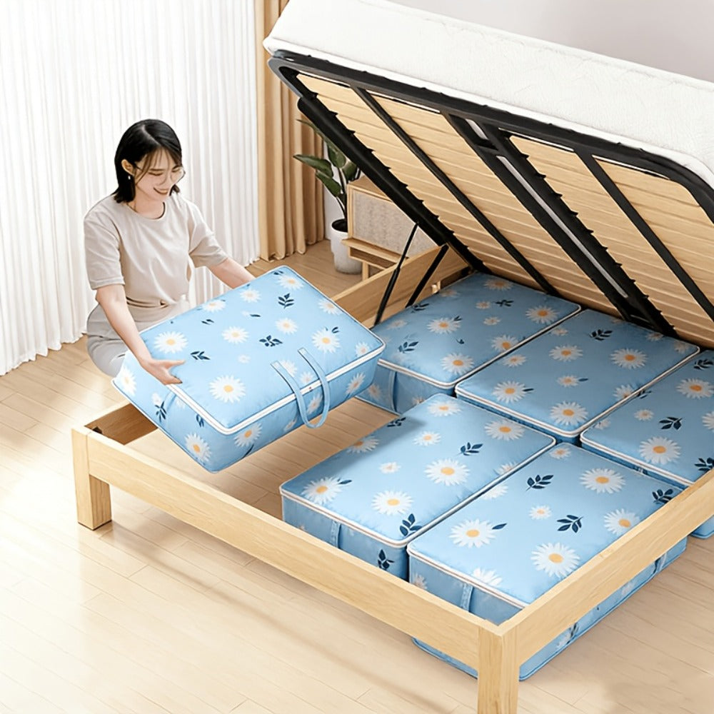 Under Bed Storage Bags 6pcs 140L - Large Capacity Foldable Organizer Bags for Clothes Blankets Bedding, Space Saving Underbed Storage - product image 3
