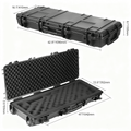 Lockable TSA Approved Gun Case, 3-Layer Protective Foam, Crushproof Hard Shell for Two Rifles or Shotguns, Pressure Valve & Metal Hinges for Hunting & Travel - product image 2