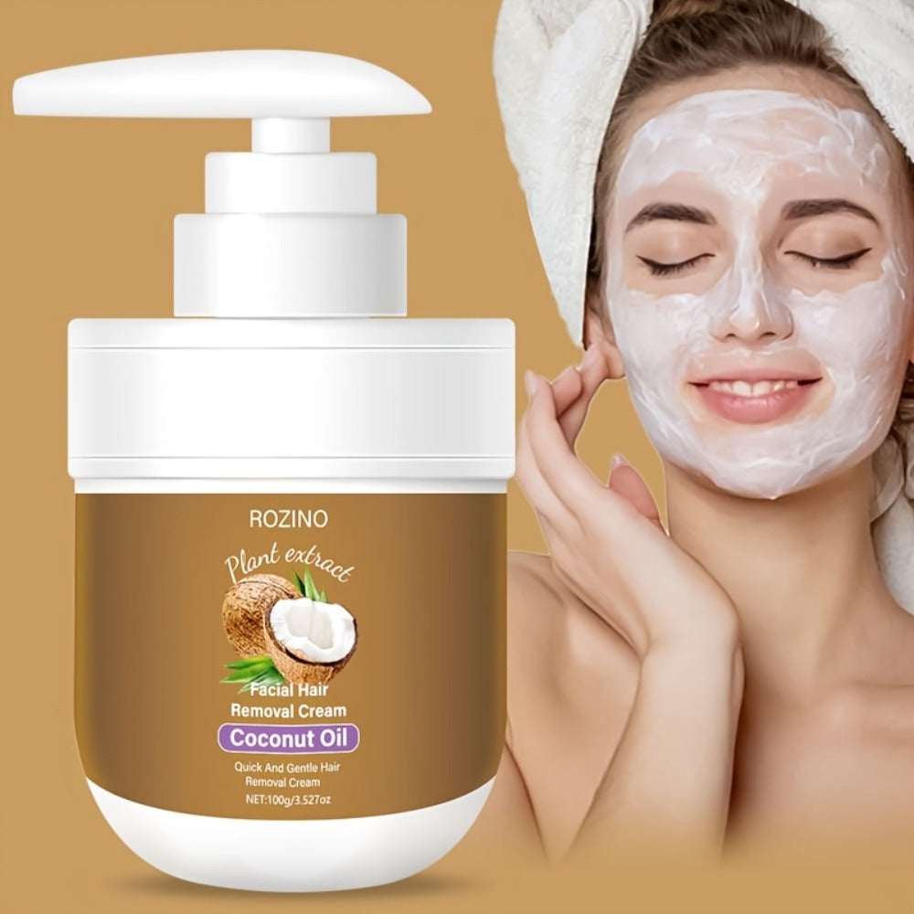 Coconut Oil Hair Removal Cream 2-Pack Gentle Depilatory for Women & Men — Natural Ingredients Deeply Hydrating Minimizes Irritation, Smooth Skin for Face Legs Arms Body, At-Home Pa - product image 6