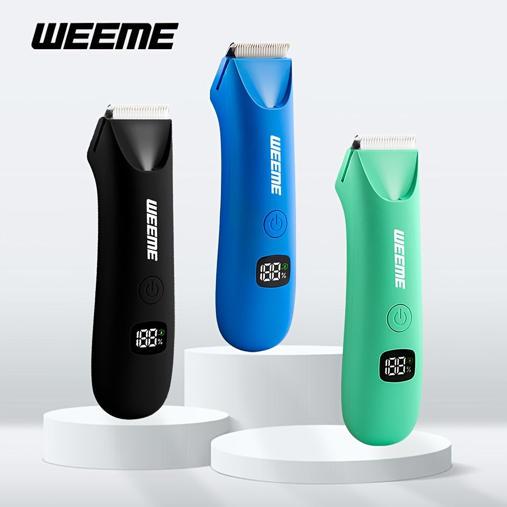 Men's Body Hair Trimmer USB Rechargeable - Chest, Leg & Armpit Hair Trimmer with LCD Display & LED Light, Cordless Electric Body Groomer for Men, Gift for Dad, Husband, Son, Birthd - product image