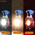 7-in-1 EDC 3-Pack | COB LED Keychain Flashlight with Lighter - product image 2