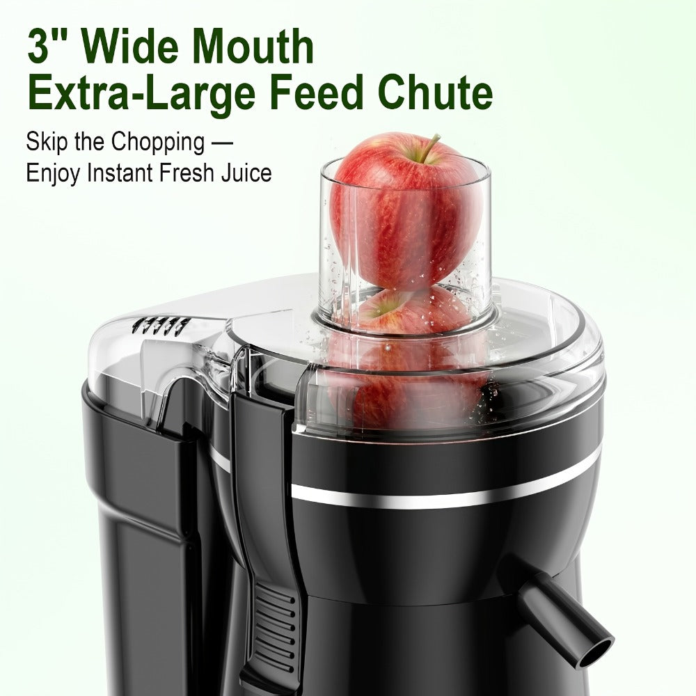 Centrifugal Juicer Machine 500W Wide 3" Feed Chute for Whole Fruits & Vegetables - Dual Speed, High Juice Yield, Stainless Steel, Dishwasher Safe Detachable Parts, Easy Clean Juice - product image 2