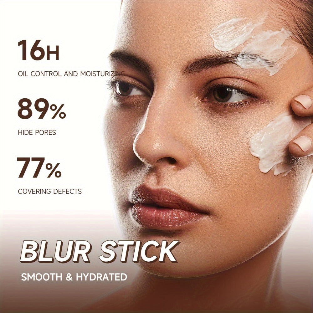 Matte Foundation Stick 2pcs Full Coverage Pore Minimizing — Long-Lasting Oil Control Korean Cosmetic Formula, Natural Concealer Moisturizing Base Makeup for Oily Combination Skin W - product image 10