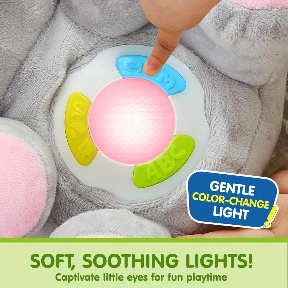 Plush Musical Elephant Baby Toy with Music & Lights | Soft Stuffed Animal Sensory Toy for Infants 6+ Months, Cuddly Light Up Elephant Comfort Toy, Christmas & Birthday Gift for Baby Boys & Girls