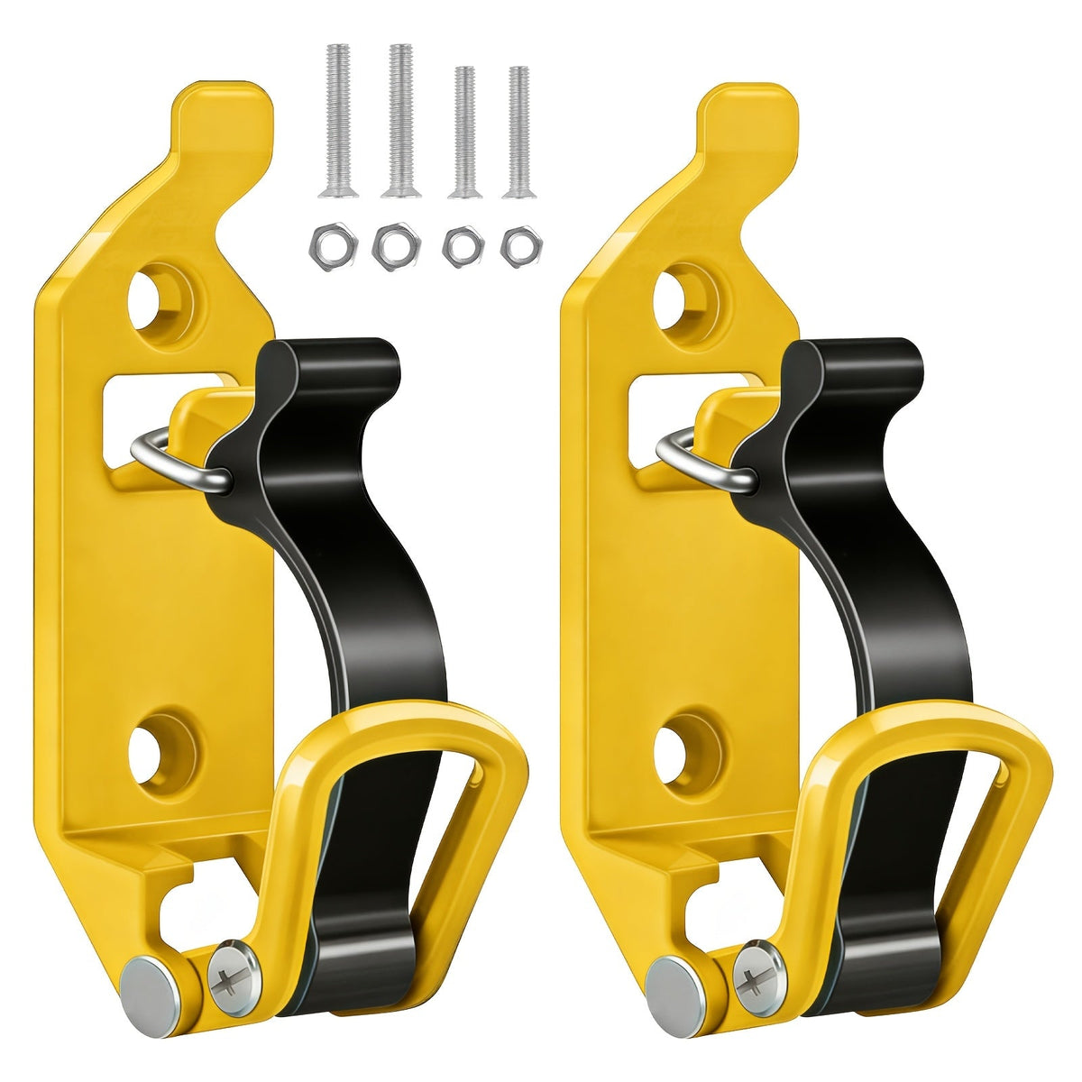 Roof Rack Shovel Mount 2-Pack | Metal Clamp Bracket Kit with Rubber Clamps, Quick Release Axe Holder for Roof Rack, Truck Bed, Boat, RV & Trailer, Fits Shovels, Axes & Long Handle Tools