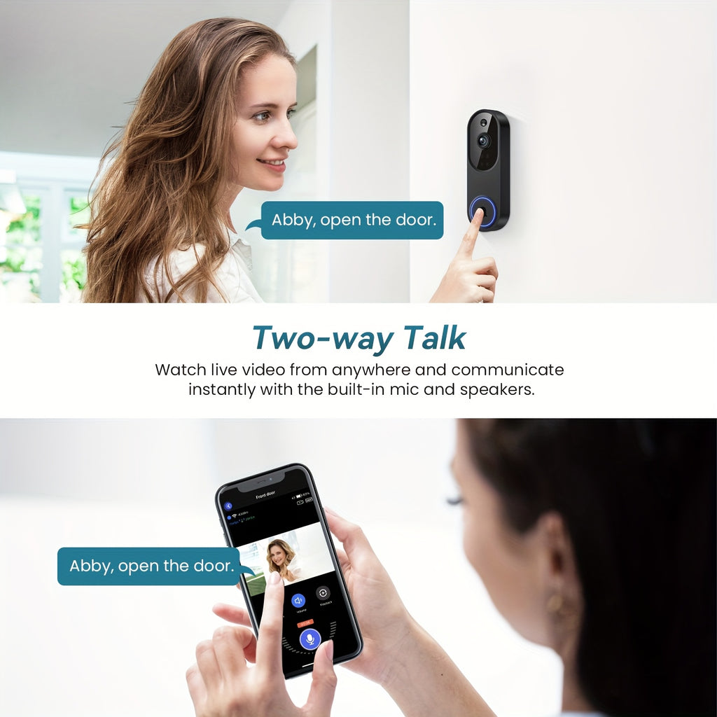 2K Wireless Camera, Multi-combination Smart Doorbell, 166° Wide-angle Video Surveillance, Two-way Voice Intercom, Cloud Storage, Support For Rechargeable - product image 17