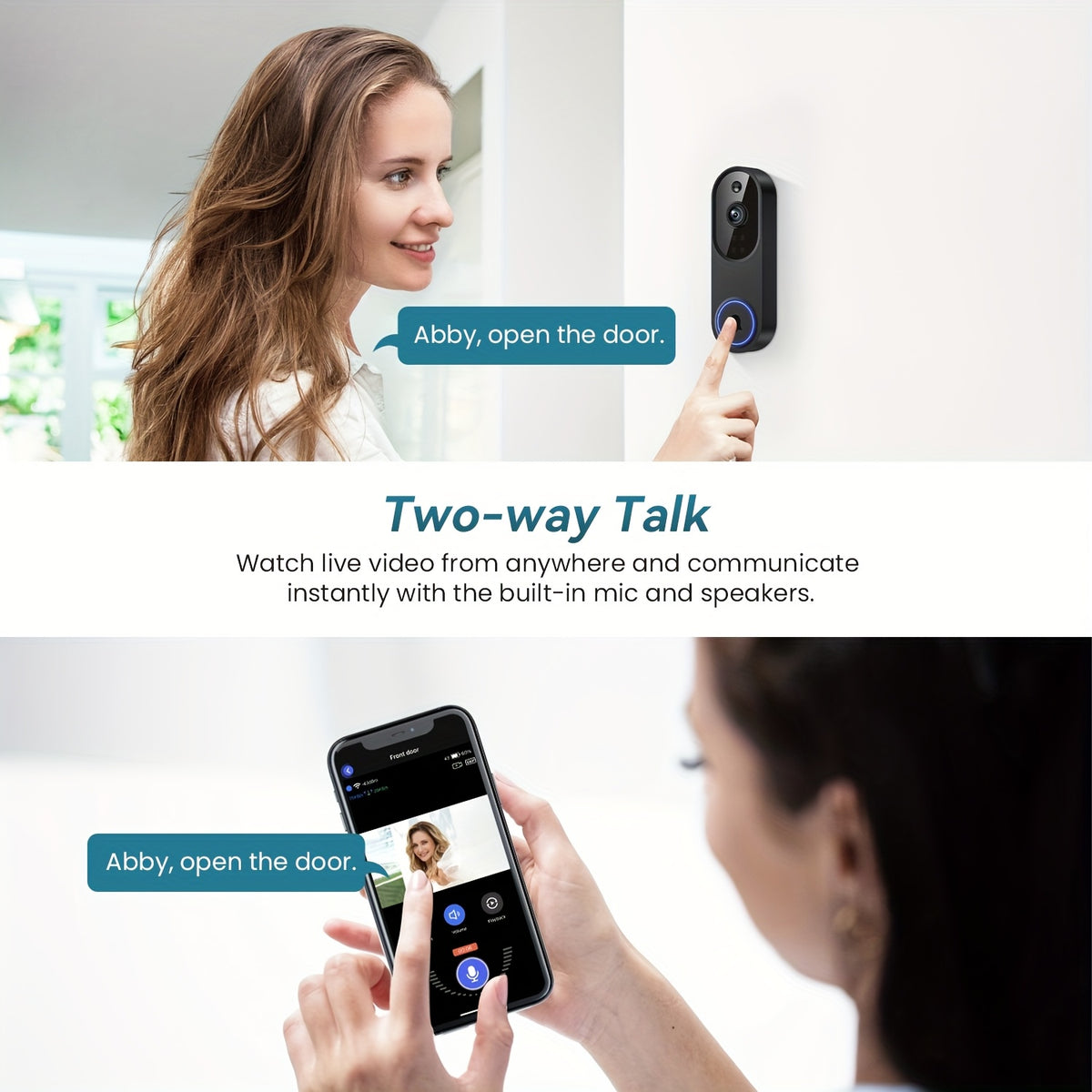 2K Wireless Camera, Multi-combination Smart Doorbell, 166° Wide-angle Video Surveillance, Two-way Voice Intercom, Cloud Storage, Support For Rechargeable - product image 17