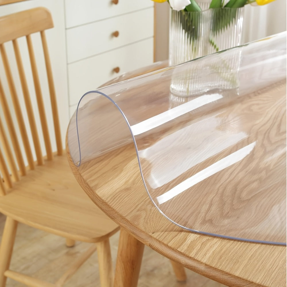 Round Clear PVC Table Cover Protector – 1.5mm Thick Vinyl Tablecloth Pad, Waterproof, Heat-Resistant, Easy to Clean, for Dining & Coffee Tables - product image 10