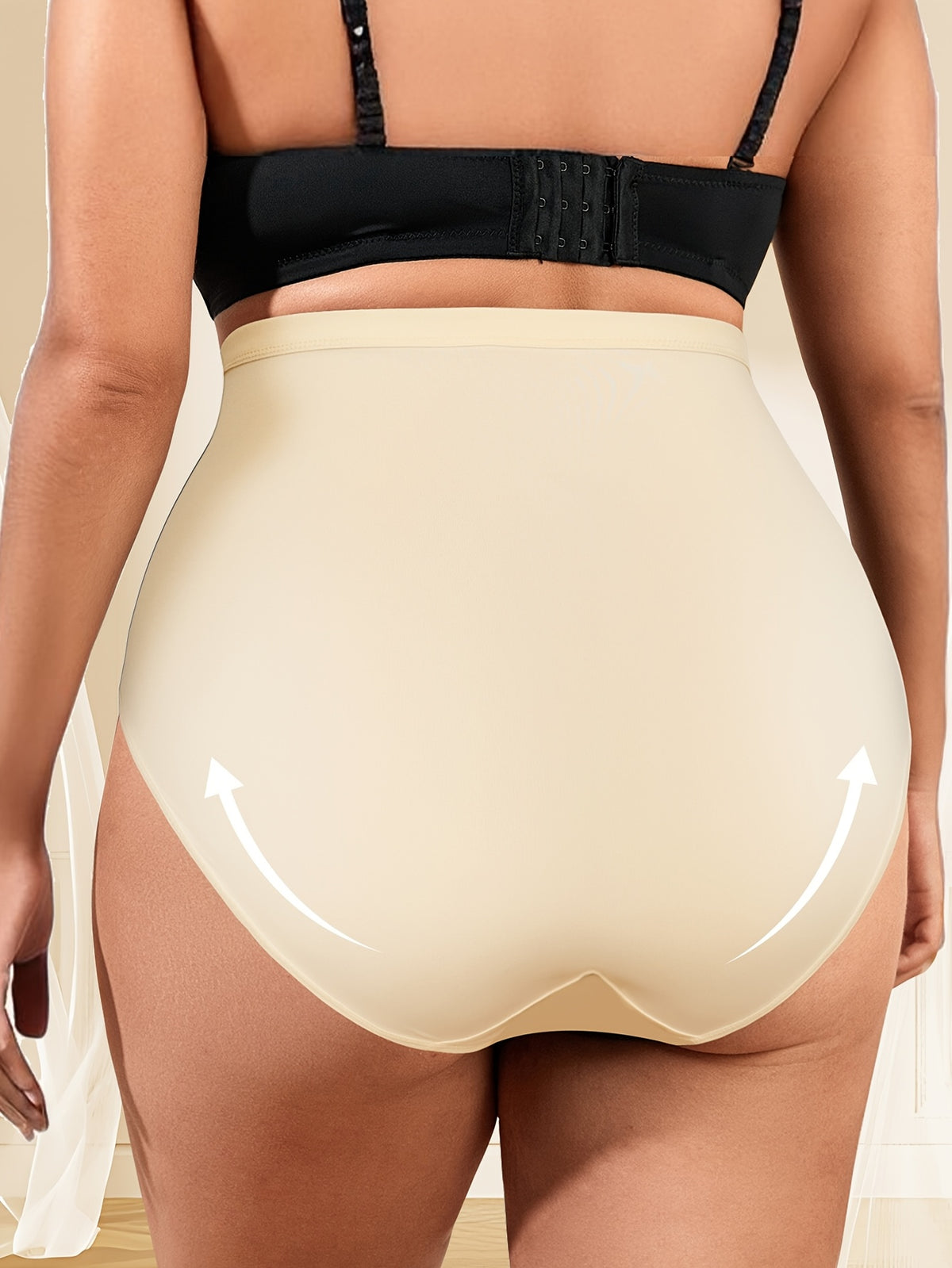5Pack Plus Size Women's Briefs Extra High Waist Belly Tuck Ice No Marks Women's Panties Briefs Comfortable Fit Body Shaping Buttocks Lift Summer Thin - product image 18