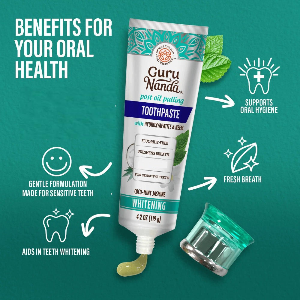 Hydroxyapatite Whitening Toothpaste Fluoride Free – Natural Teeth Whitening for Sensitive Teeth Stain Removal Fresh Breath Enamel Remineralization Support Daily Oral Care Non-Abras - product image 4