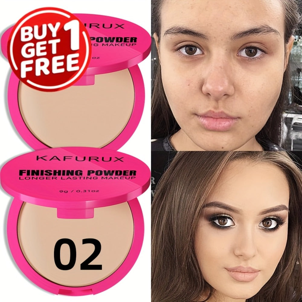 Pressed Powder Foundation 2 Pcs Set Waterproof Sweatproof Lightweight Buildable Coverage Non-Sticky Non-Drying Natural Matte Finish Concealer Makeup for All Skin Types 5 Shades Wom - product image 5