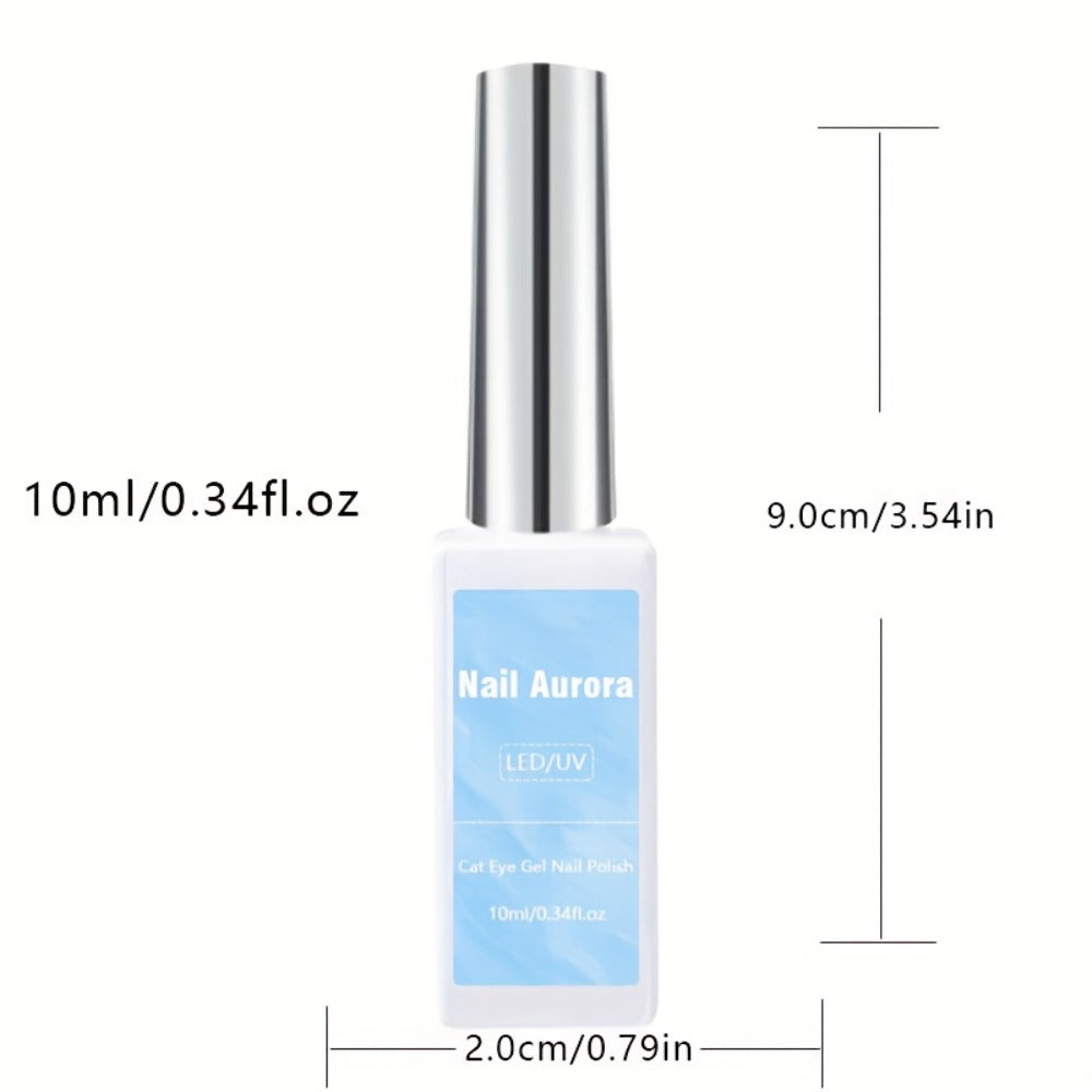 Aurora Cat Eye Gel Polish Light Blue 10ml – Magnetic Holographic Iridescent Shimmer UV LED Soak-Off Long-Lasting Gel Nail Polish, Salon-Quality 3D Nail Art Manicure for Women at Ho - product image 4