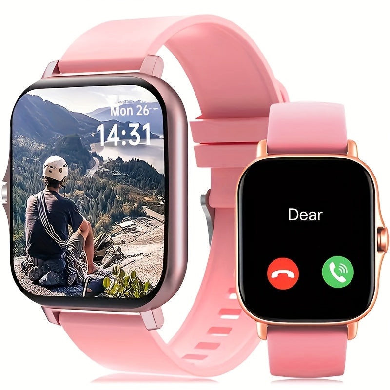 Fitness Tracker Watch Compatible with Android & iPhone for Men and Women, Dual Strap – Bluetooth Calling Smartwatch with 1.83" Full Touch Screen, Multiple Sport Modes, Music Control & Sedentary Reminder