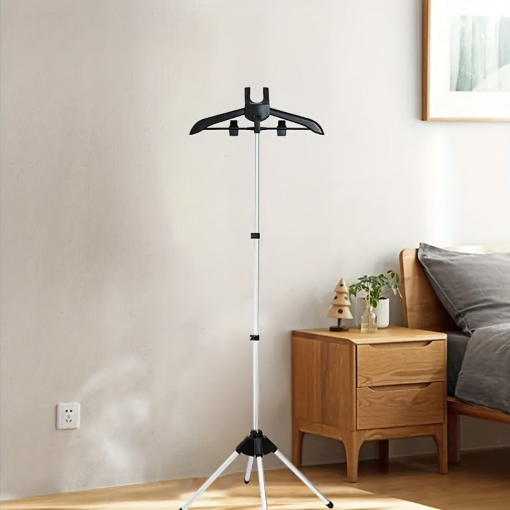 Clothes Drying Rack Foldable Height Adjustable Telescopic Ironing Rack, Aluminum Alloy Garment Rack with 360° Rotating Arm, Multi-Layer Hanging Drying Stand, Space-Saving Laundry R - product image