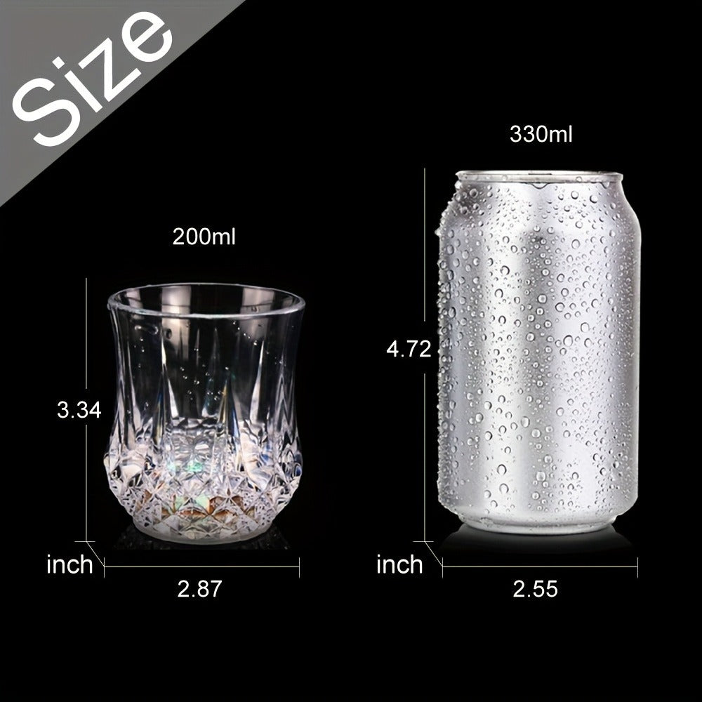 Light Up Cups 12 Pack – LED Luminous Sensor Glasses That Glow When Liquid Is Poured – 7-Color Gradient Flash Crystal Tumbler for Bar, KTV & Party – 6.76 Oz Cool Novelty Drinkware G - product image 6
