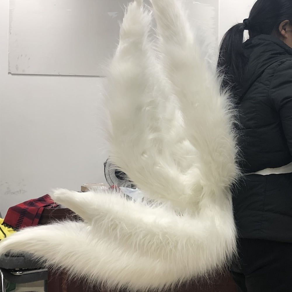 Alloy Frame Knitted Kitsune Tail for Halloween Costume Christmas Party Stage Performance Photography, Naruto Ahri Cosplay Gift | Nine-Tailed Fox Tail Cosplay - product image 4
