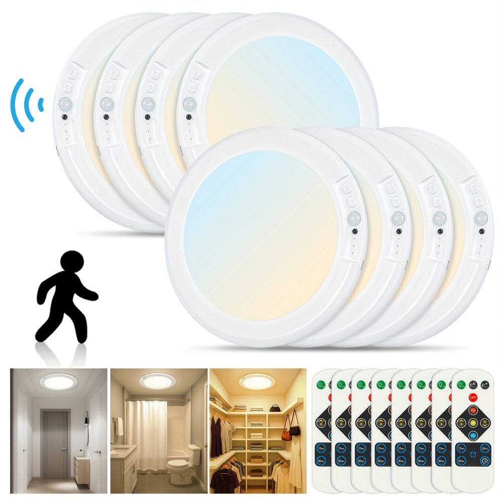 Rechargeable LED Ceiling Light with Motion Sensor – Remote Control Dimmable, 3 Color Temps 3000K/4500K/6500K, 10 Brightness Levels, Battery Operated Closet Light for Bathroom Hallw - product image 10
