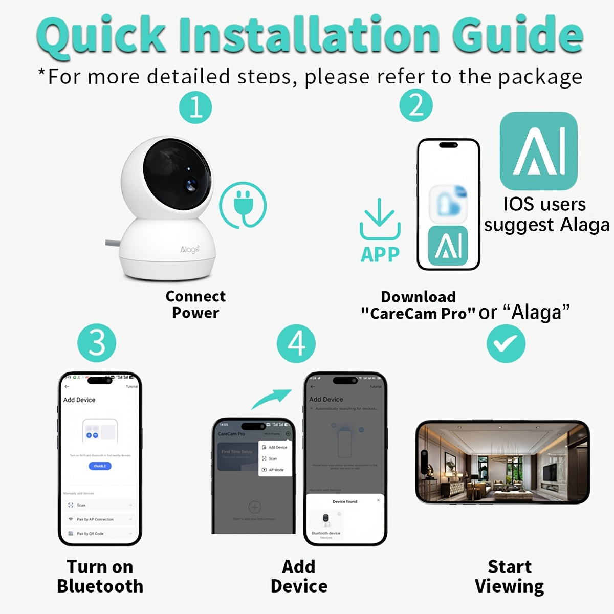 Alaga 2K Monitor with Camera and Audio - Indoor Security Camera, AI Motion Detection, 2.4G/5G Wifi, Night Vision, 2-Way Talk, Cloud/Sd Storage - product image 12