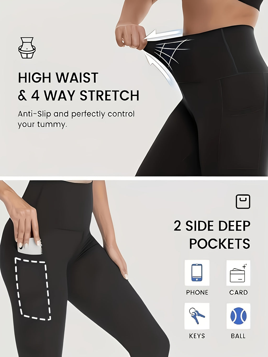 5pcs Women's Hip-lifting& Tummy Control Leggings, Quick-drying, Breathable, Highly Elastic and Soft, Suitable for Gym, Yoga, Pilates, Beach Wear - product image 18