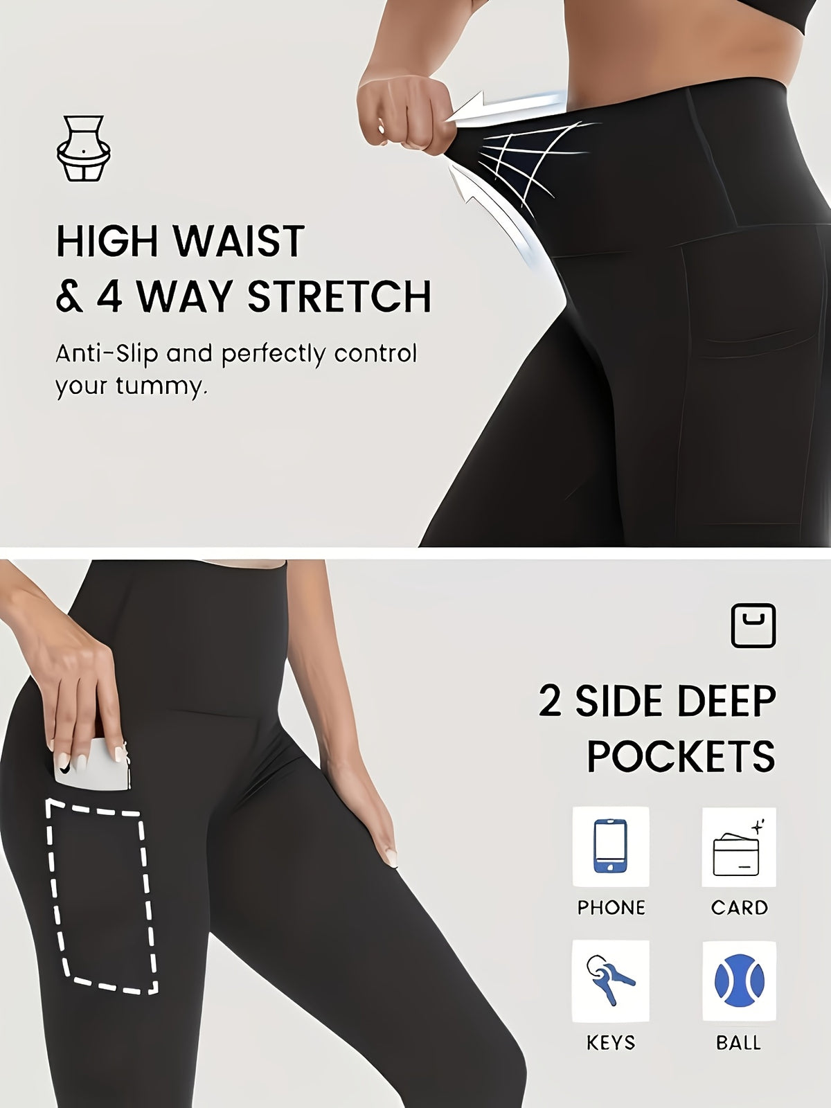 5pcs Women's Hip-lifting& Tummy Control Leggings, Quick-drying, Breathable, Highly Elastic and Soft, Suitable for Gym, Yoga, Pilates, Beach Wear - product image 18