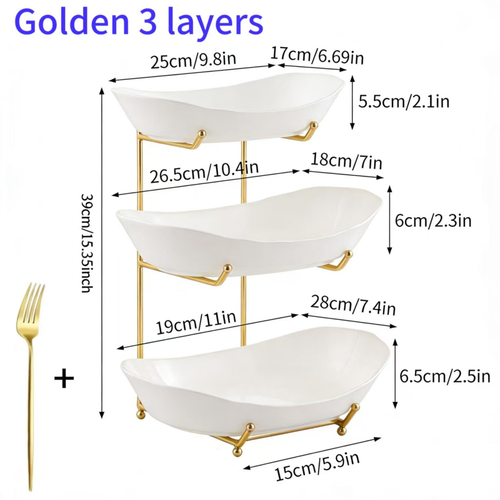 A Creative Two-Layer/Three-Layer Kitchen Fruit Basket, Large-Capacity Layered Fruit Basket, European-Style Dried Fruit Plate, Bamboo and Wood Frame, Household - product image 17