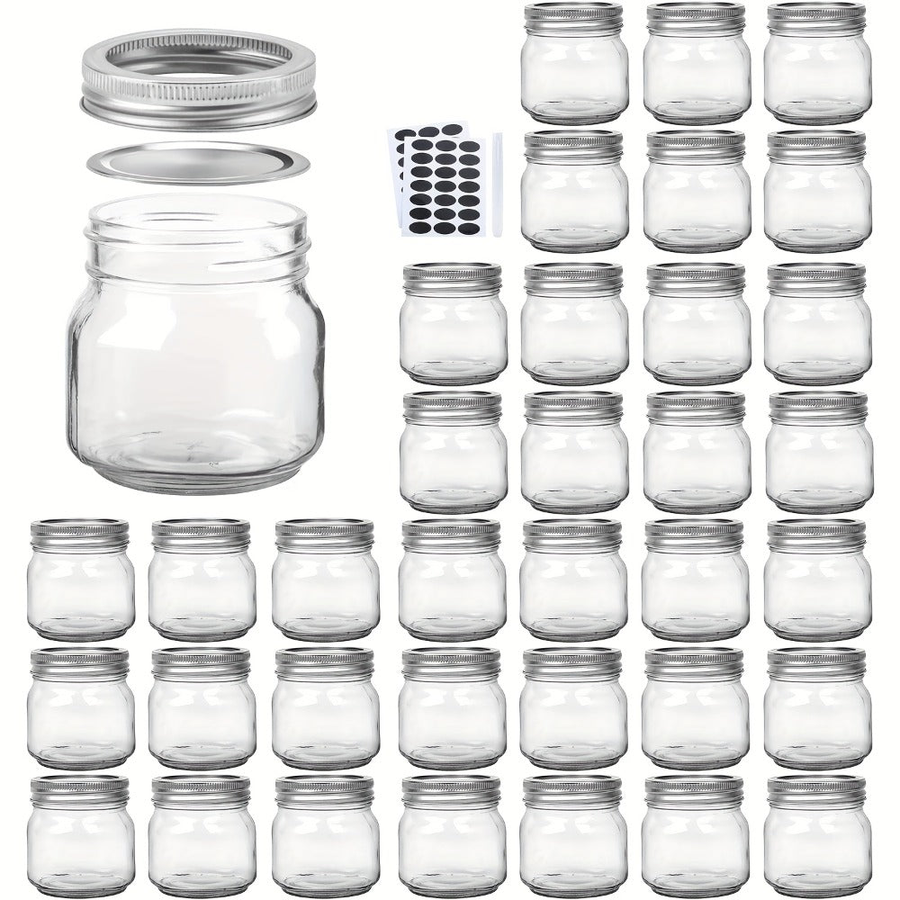 Mason Jars 8oz Glass Jars with Lids – 9/18/27/36 Pack Regular Mouth Canning Jars for Storage, Spices, Jelly, Jam, Honey & Caviar | Dishwasher Safe Spiral Lid Kitchen Storage Contai - product image 3