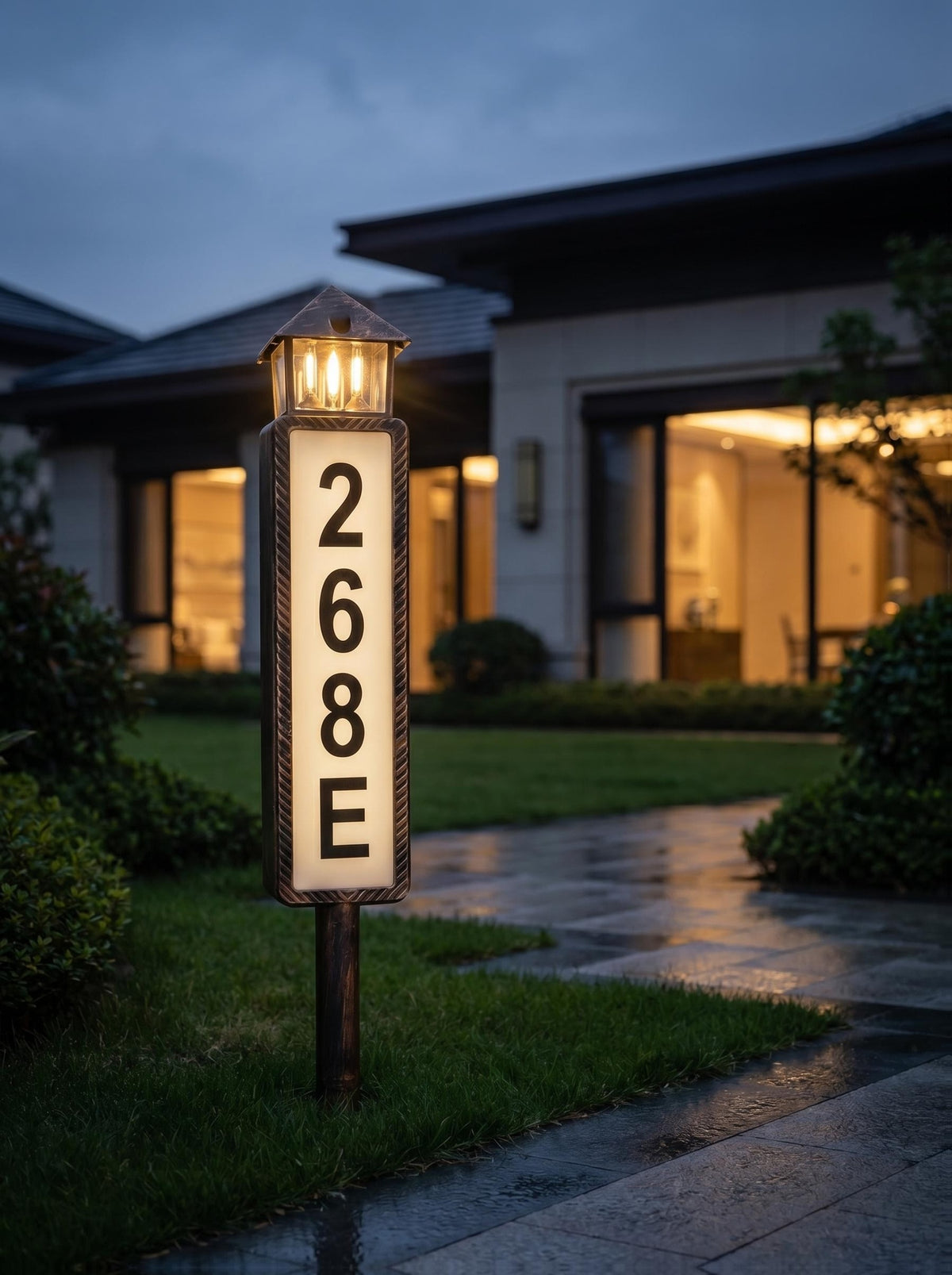 Solar Luminous House Number Sign, 3 Modes LED Lighted Address Board, Clear Visibility at Night, Suitable for Courtyards, Residences, and Apartments, Easy - product image 13