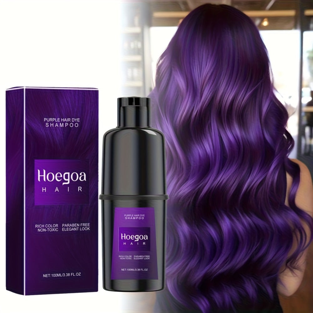 3-in-1 Hair Dye Shampoo Conditioner Color Foam No-Damage Herbal Formula Moisturizing High Shine Easy Apply for All Hair Types Purple Black Red Brown - product image 4