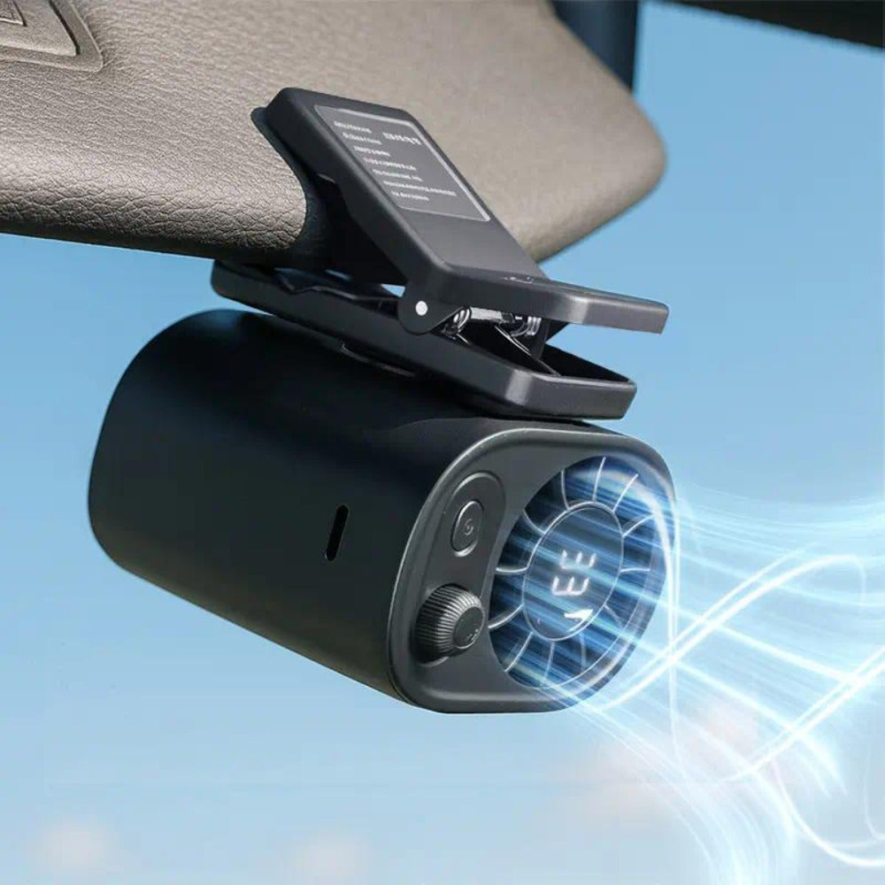 Clip-On Car Fan USB Rechargeable Sun Visor Fan Adjustable Speed Portable Quiet Mini Cooling Fan for Car Truck SUV Road Trip Summer Travel - product image 10