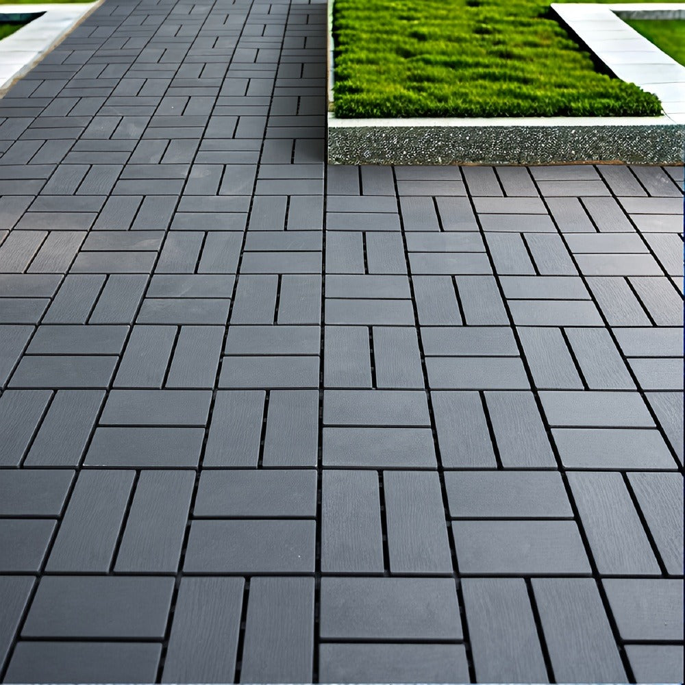 Interlocking Deck Tiles 44-Pack 12"x12" Waterproof Outdoor Patio Tiles – All-Weather PP Material, High Load-Bearing, Easy Snap-Lock Install, Grid Pattern Flooring for Poolside, Bal - product image 7