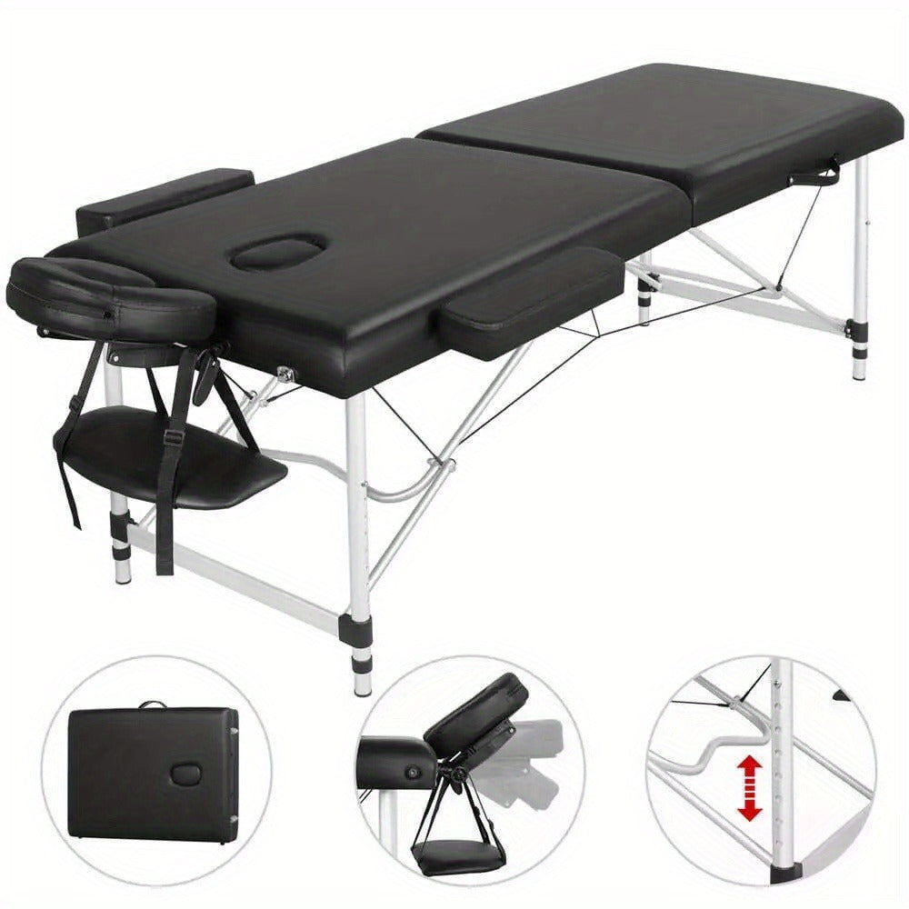 Portable Massage Table Foldable Aluminum Spa Bed – 3-Fold Adjustable Height 24" Wide Padded Treatment Bed for Esthetician, Lash Tech, Tattoo Artist, Waxing & Mobile Beauty Salon - product image 8