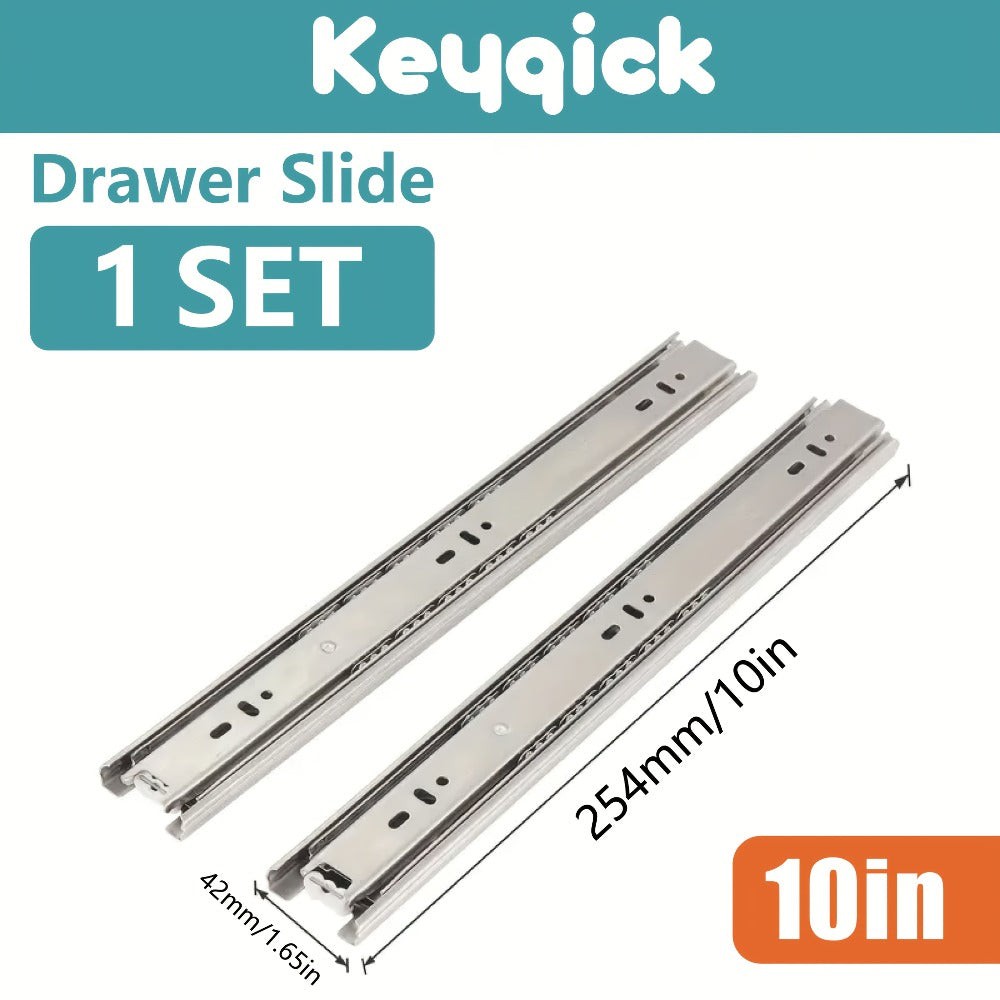 Ball Bearing Drawer Slides Full Extension 2 Pack – Heavy Duty Stainless Steel Cabinet Slides Quiet Smooth Glide Side Mount 10 14 16 Inch for Kitchen Dresser Office Furniture DIY Ca - product image 3