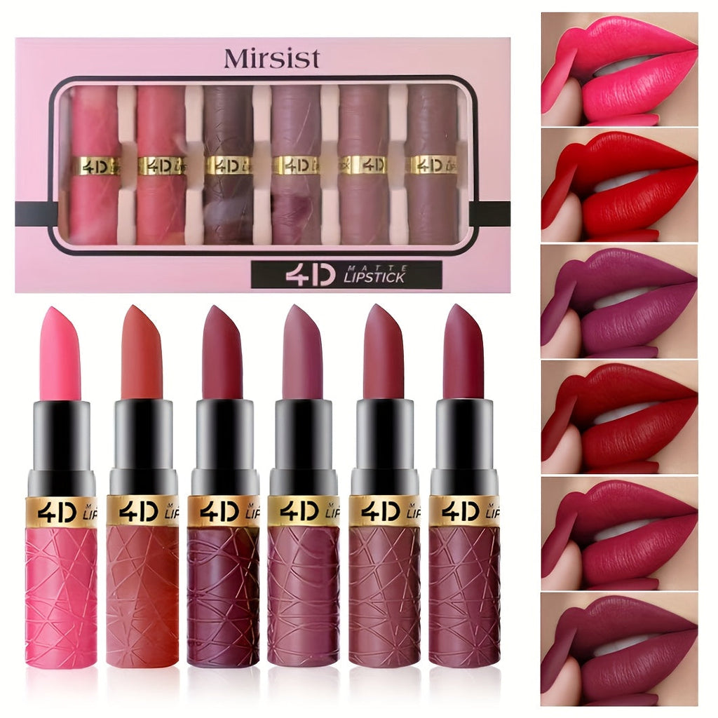 Matte Lip Gloss Set 6 Pcs Long-Lasting – Water-Resistant Non-Sticky Velvety Lip Color with Plant-Based Squalane, Full Coverage Shades for All Skin Tones, Holiday & Valentine Gift S - product image 6