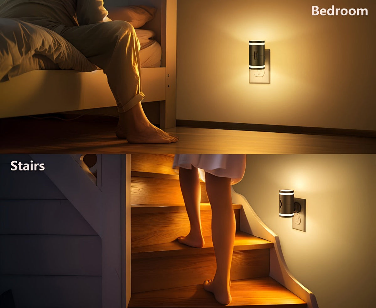 LED Night Light Plug In Dusk to Dawn Sensor – 5-120LM Adjustable Brightness, 3 Color Temperatures, Modern Plug-In Night Lights for Hallway, Bedroom, Staircase, Bathroom & Toddler R - product image 25