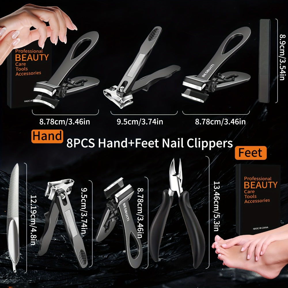 Thick Toenail Clipper Set for Seniors & Diabetics — Wide Jaw Ingrown Toenail Clipper, Heavy Duty Angled Nail Clipper & Nail File Kit for Men and Women, Professional Thick Nail Cutt - product image 8