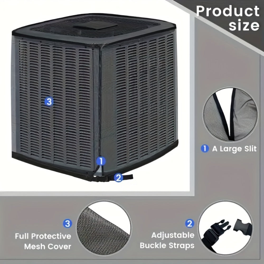Outdoor AC Unit Cover Heavy Duty Waterproof Central Air Conditioner Cover with Mesh Vent Adjustable Straps UV Rain Snow Debris Bug Leaf Protection XS M L - product image 12