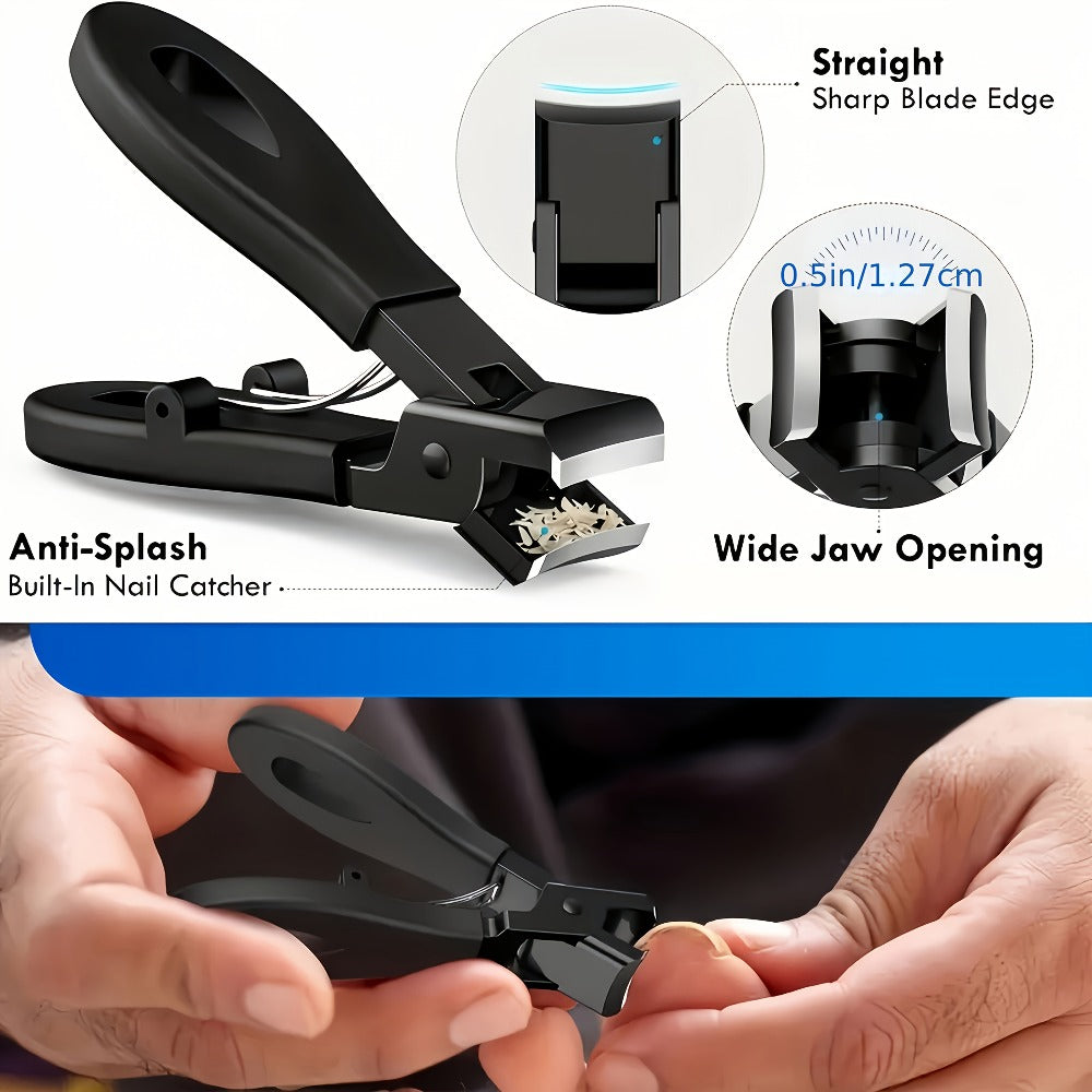 Concave Blade Wide Jaw Nail Clippers for Thick Toenails 5pcs Set Heavy Duty Stainless Steel Ingrown Toenail Trimmer Professional Pedicure Tool for Seniors Men Elderly - product image 5