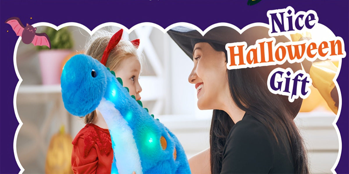 Dinosaur Stuffed Animal Plush Glowing Blue Dino with Music LED Light Up Soft Toy Glow in the Dark Birthday Gift for Kids Boys Girls Dinosaur Lovers for Home - product image 10