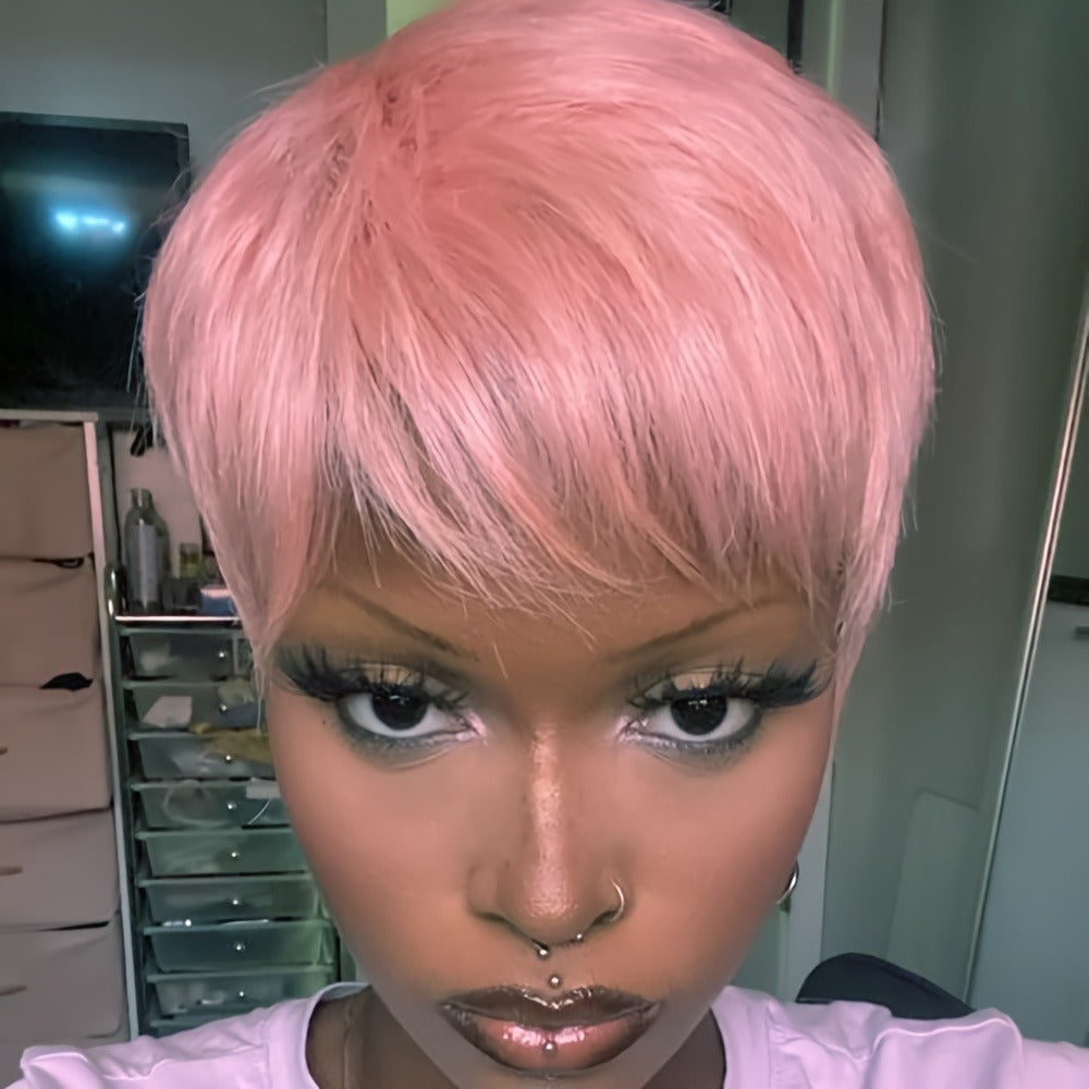 Short Pixie Cut Wig with Bangs Women Synthetic Hair 4 Inch | Lightweight Layered Natural Look | Multi-Color Halloween Cosplay Christmas Party Everyday Wear - product image 8