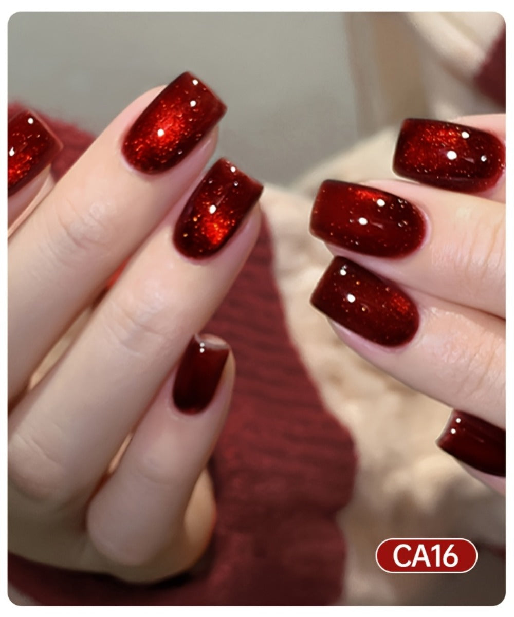 Cat Eye Gel Polish 15ml Plum Bordeaux Magnetic Soak Off UV LED – 3D Light-Shifting Effect Quick Dry Semi-Permanent Long-Lasting Fall Winter Dark Nail Colors for DIY & Salon Nail Ar - product image 18
