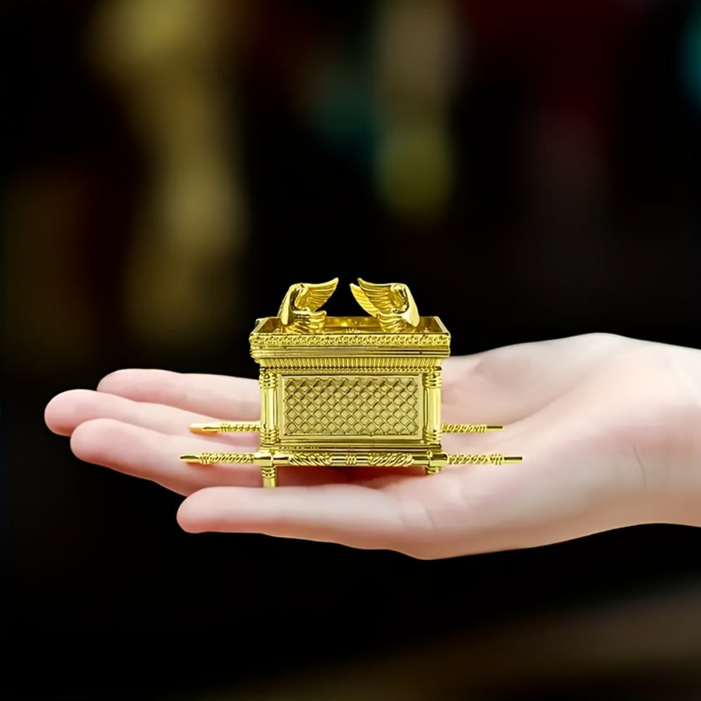 Ark of the Covenant Figurine – Golden Artisan Tabletop Statue, Spiritual Religious Decor for Home & Office, Hanukkah, Easter & Ramadan Gift Ornament, Indoor Outdoor Display, Medium - product image 16