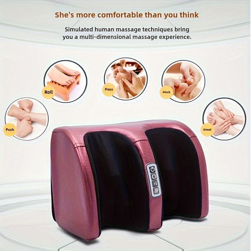 Foot Massager with Heat Function, Suitable for Legs, Feet, and Arms, Providing Deep Kneading and Compression - Perfect for Home Or Office Use, Black Friday Discount Promotion