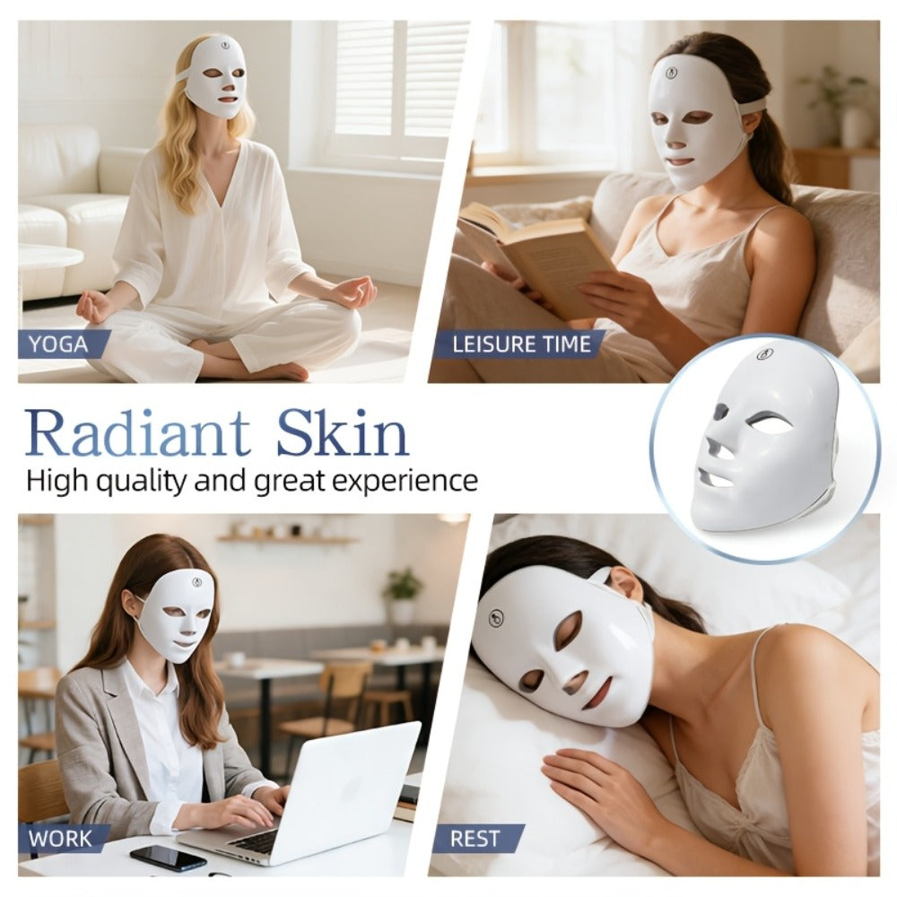 7 Color Photon LED Facial Device – Multifunctional Home Light Therapy Skin Care Tool Anti-Aging Collagen Boost Acne Brightening Rejuvenation Beauty Gift for Women - product image 15
