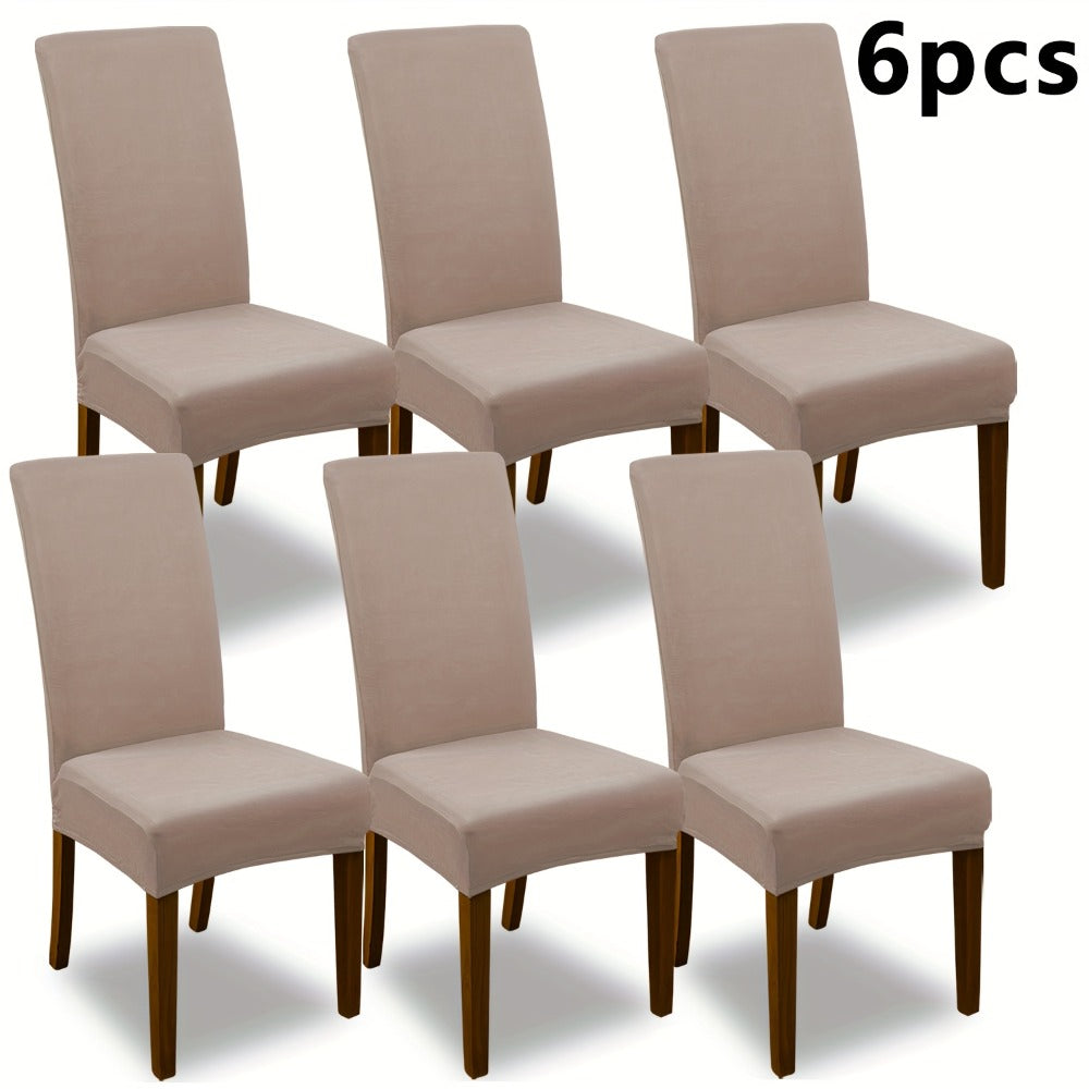 Stretch Dining Chair Covers Set | Elastic Jacquard Slipcovers for Dining Room Kitchen Wedding Office, 4pcs or 6pcs, 9 Colors, Washable Furniture Protector - product image 26