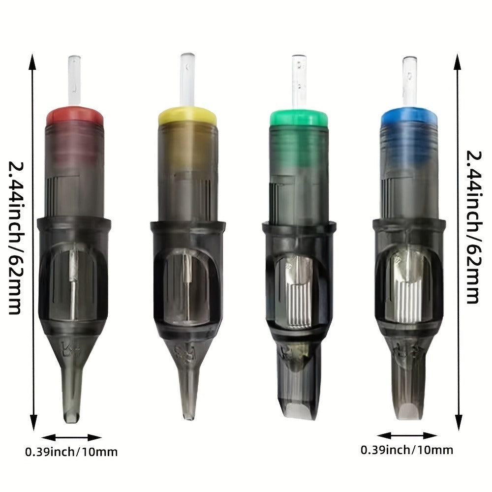 Tattoo Cartridge Needles 50Pcs Assorted - Poseidon TUV 0.30mm Stainless Steel RL RS M1 Mixed Sizes Disposable Membrane Safety Cartridge Needle Set for All Tattoo Machines & Artists - product image 5