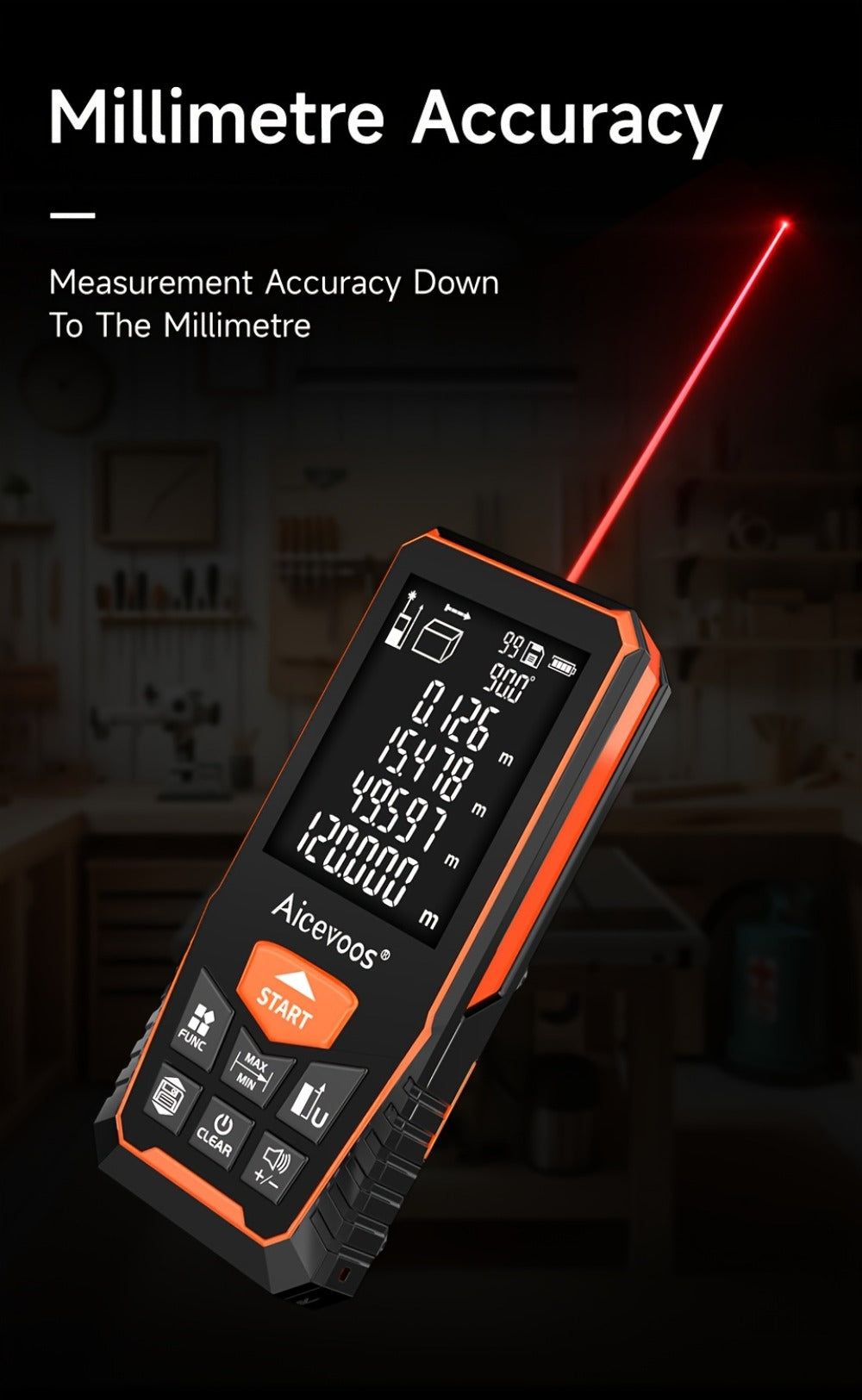 Digital Laser Rangefinder 50M 70M 100M 120M Laser Distance Meter Tape Measure Range Finder for Construction DIY Outdoor Contractor Gift - product image 18