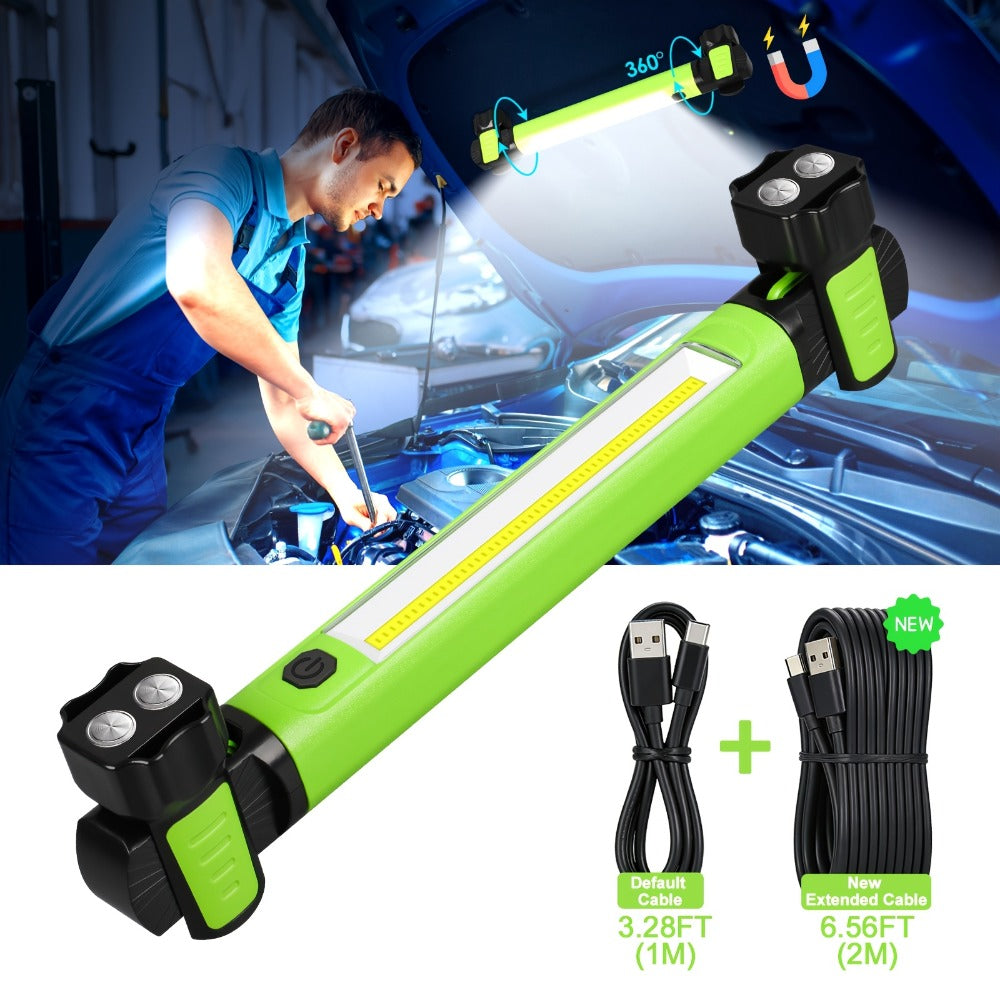 LED Work Light 2500LM Rechargeable Magnetic Underhood Inspection Light with 5200mAh Battery & Hooks – Cordless Portable Work Lamp for Mechanics, Car Garage, Workshop & Emergency Us - product image