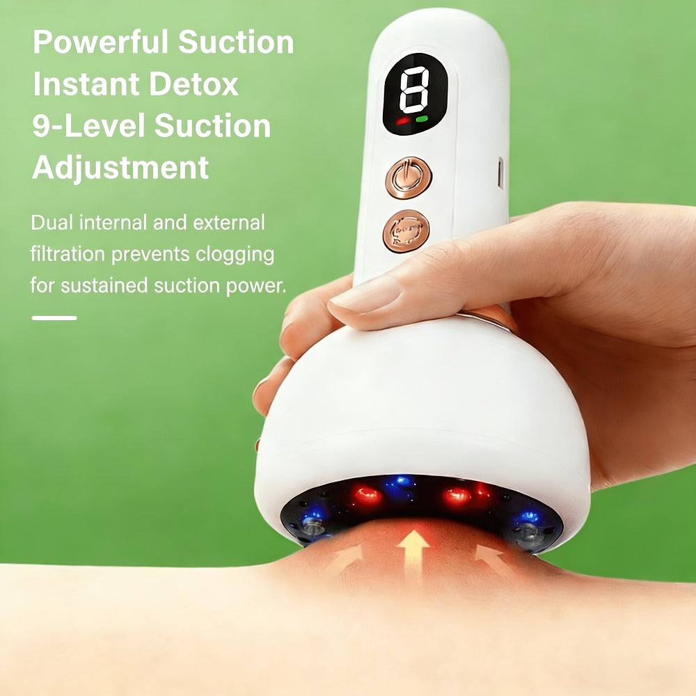 Vacuum Cupping Massager USB Rechargeable Scraping Massage Device Intelligent Suction Cup with 1200mAh Battery for Neck Shoulder Back Pain Relief Home Use - product image 6
