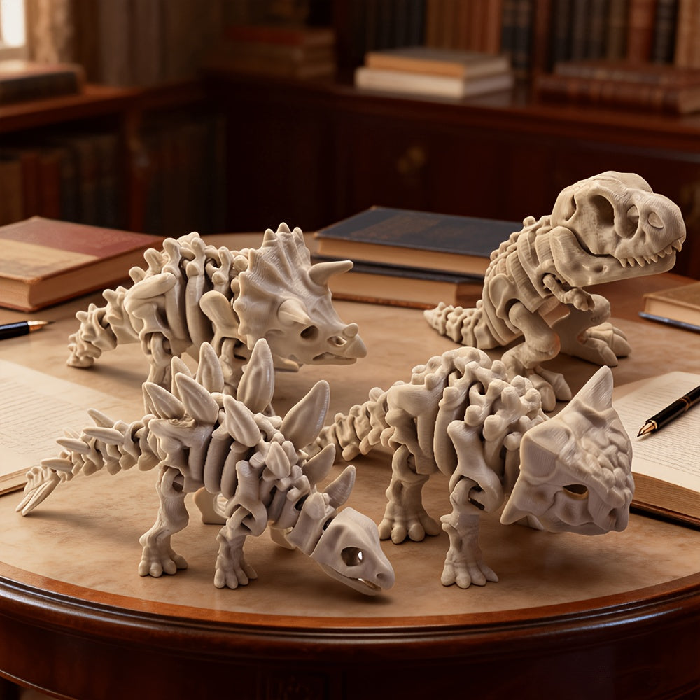 4pcs Dinosaur Skeleton Model Suitable for Science Education, Anatomical Display with Detailed Reptile Bones Replica, Complete Specimen for - product image 4