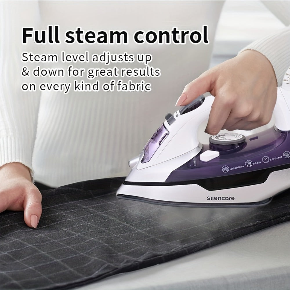 Steam Clothes Iron with Ceramic Coated Soleplate – Precision Thermostat, 3-Way Auto-Off, Self-Cleaning, Anti-Calcium & Anti-Drip, Lightweight Travel & Home Garment Iron - product image 6